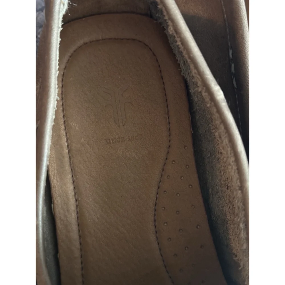 Frye Mens Tan Leather 9 D Driving Moccasin Loafers
